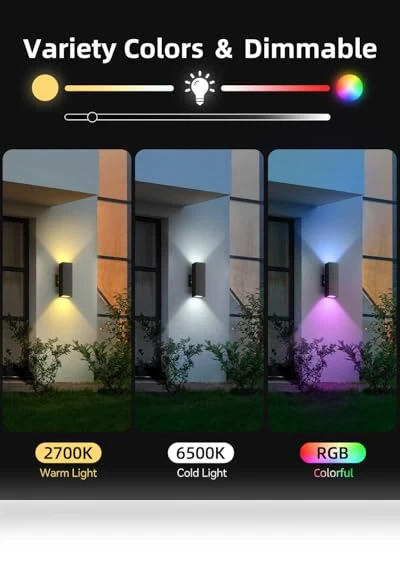 Smart Outdoor Wall Lights — Garden Illumination, KIZON