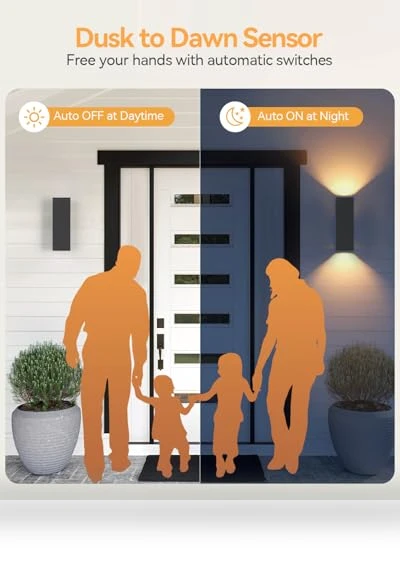 Smart Outdoor Wall Lights — Garden Illumination, KIZON