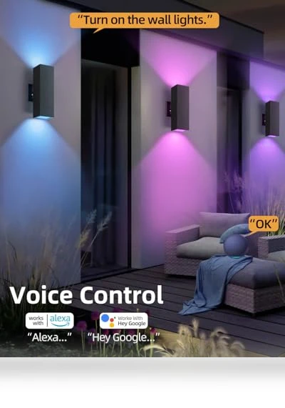 Smart Outdoor Wall Lights — Garden Illumination, KIZON