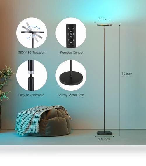 Smart RGB Floor Lamp — Standing Lights, SUNMORY
