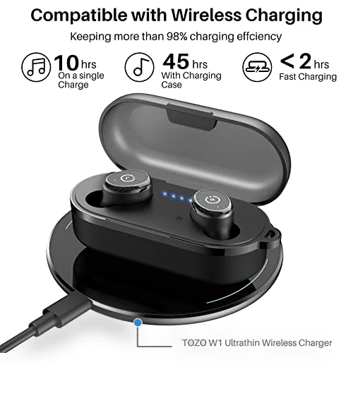 True Wireless Bluetooth Earbuds — In-Ear Headphones, TOZO
