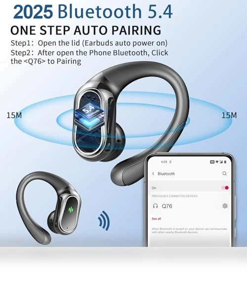 Wireless Earbuds with ENC Noise Canceling Mic — In-Ear Headphones, Rolosar