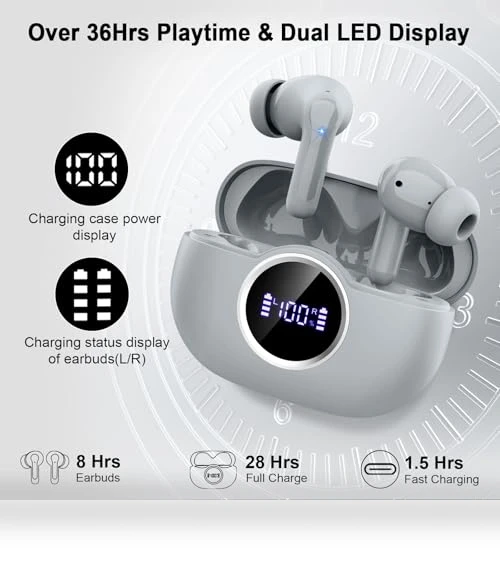 Bluetooth 5.4 Wireless Earbuds — In-Ear Headphones, Rinsmola
