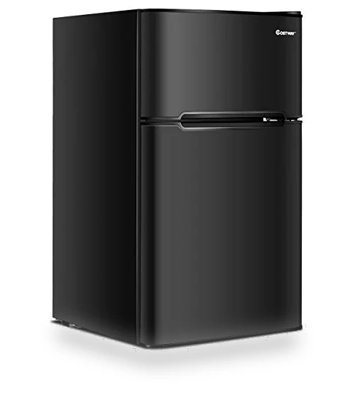 Compact Refrigerator with Freezer — Mini Fridges, COSTWAY