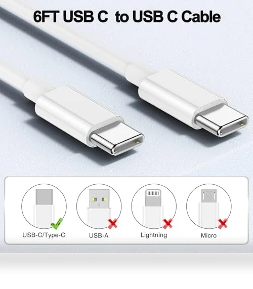 Dual Port Fast Wall Charger with USB C Cable — Chargers