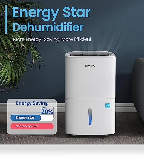 Energy Star Home Dehumidifier — Air Moisture Control, Waykar