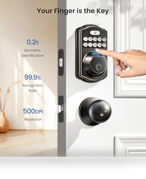 Fingerprint Door Lock — Biometric Security, Veise