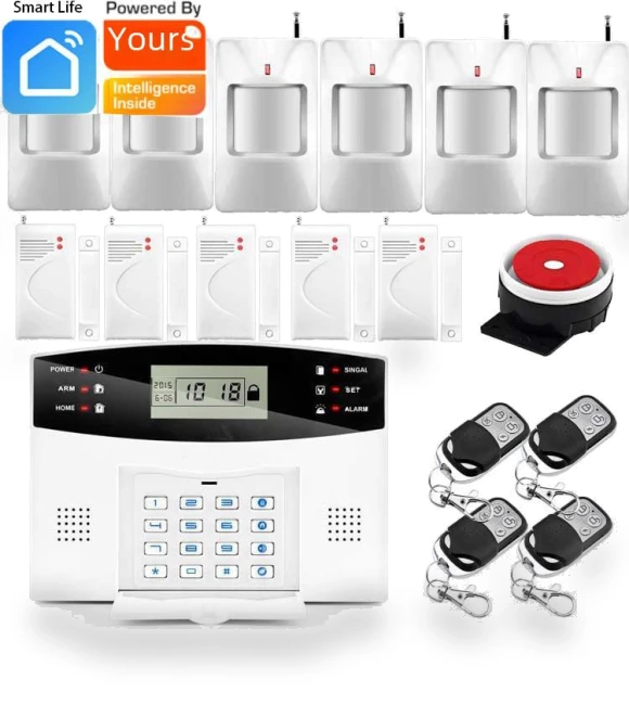Multilingual LCD Alarm System — Smart Home Security, TrendVibeCN