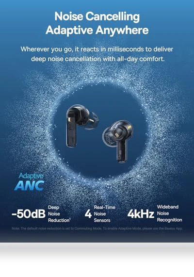 Noise Cancelling Wireless Earbuds — In-Ear Headphones, Baseus