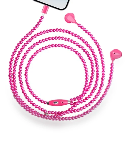 Pearl Beaded Wired Headphones — In-Ear Headphones, VOFUOE