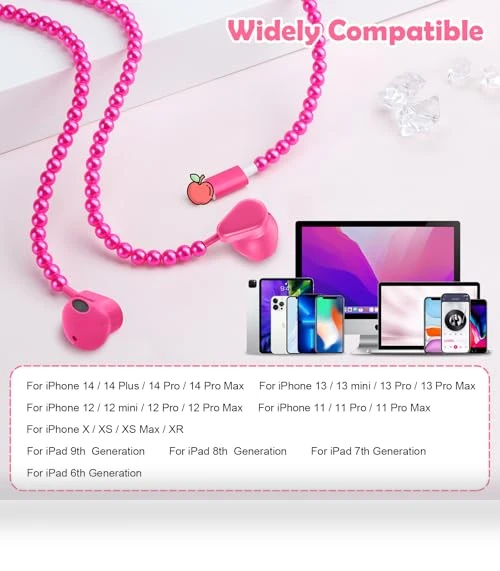 Pearl Beaded Wired Headphones — In-Ear Headphones, VOFUOE