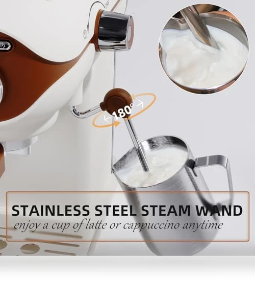 Semi-Automatic Espresso Machine with Milk Frother — Coffee & Espresso Combos, Nesskoko
