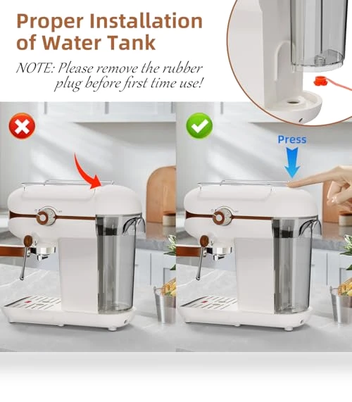 Semi-Automatic Espresso Machine with Milk Frother — Coffee & Espresso Combos, Nesskoko
