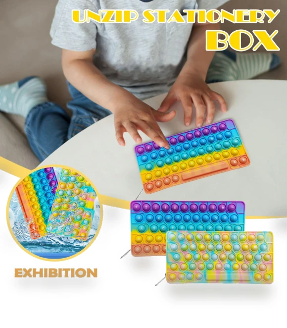 Silicone Sensory Decompression Pencil Case — Writing Instrument Cases, bukaixindianpu