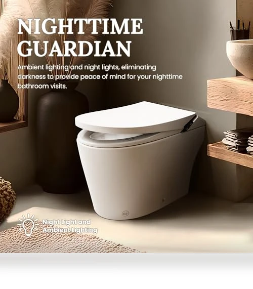 Smart Bidet Toilet with Heated Seat & Auto-Flush System — Bathroom Essentials, London Sunshine