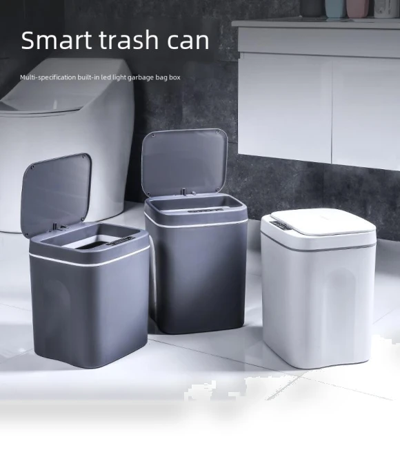 Smart Induction Waterproof Bathroom Trash Can — Waste Baskets, TrendVibeCN