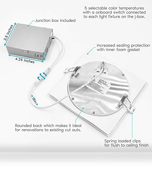 Ultra Thin Square LED Recessed Lighting — Recessed Lighting, LUXRITE