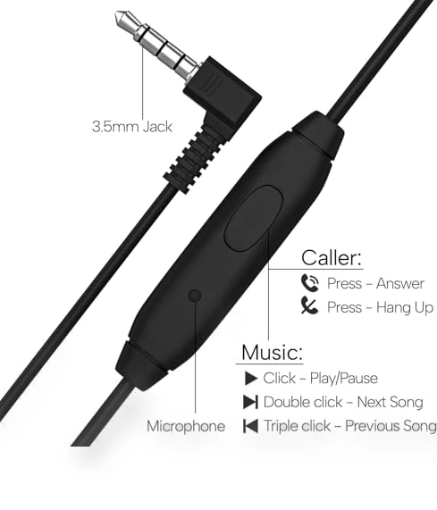 Wired Headphones with Microphone — In-Ear Headphones, Maeline
