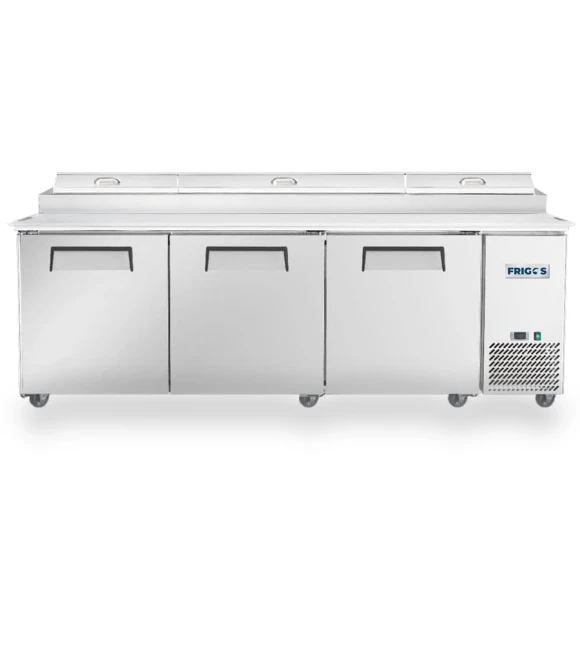 3 Door Refrigerated Pizza Prep Table — Drink Coolers, Frigos
