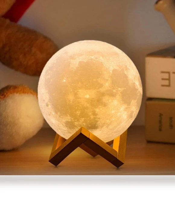 3D Printed Rechargeable LED Moon Lamp — Night Lights, JOHO - CarGear