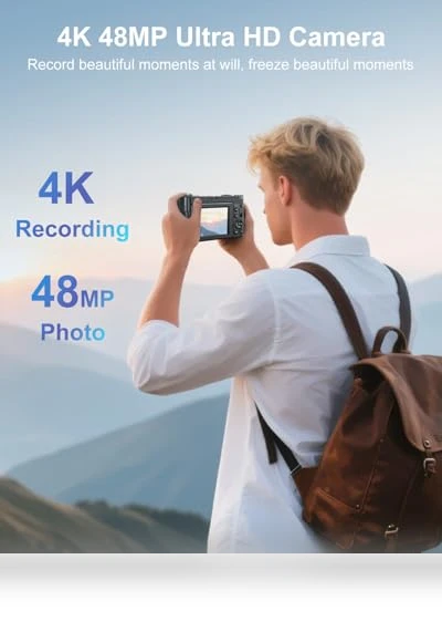4K Digital Camera for Photography — Mirrorless Cameras, CAMKORY