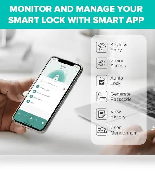 Keyless Entry Smart Door Lock with Doorbell — Smart Home Security, Mutak