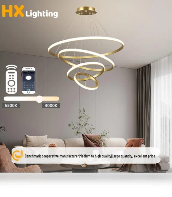 Modern LED Ring Chandelier — Chandeliers, TrendVibeCN