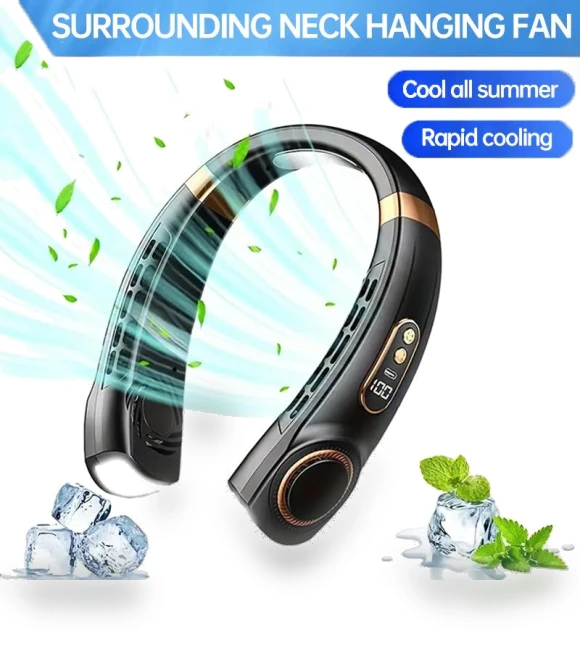 Silent Neck Hanging Fan — Portable Cooling Solutions, JOHO