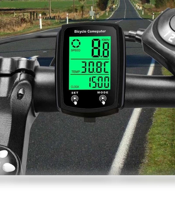 Touchscreen Bicycle Wired Code Counter — Speedometers, Male Friends
