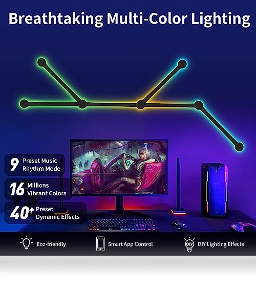 WiFi RGB LED Wall Light Bars — LED Strips, KOBAIBAN