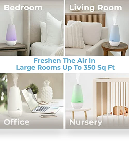 3-in-1 Cool Mist Humidifier, Essential Oil Diffuser & Mood Light — Air Moisturizers, Pure Enrichment