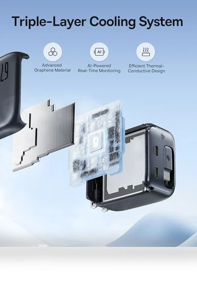 3 in 1 Fast Charging Block with Retractable Cable & Foldable Plug — Chargers, Baseus