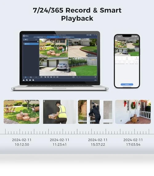 3K 8ch Wired Security Camera System — Smart Home Security, Hiseeu