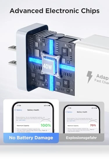 40W 4-Port USB C Fast Charger Block — Chargers, CHONGZHENG (HK)CO. ,LIMITED