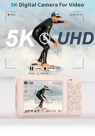 5K Digital Camera — Compact Digital Cameras, Ruwaqart