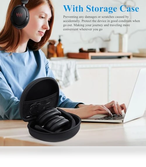Active Noise Cancelling Wireless Headphones — Over-Ear Headphones, ACANDYA