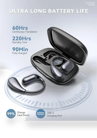 AI Language Translator Earbuds — Language Translators, EAKKOR