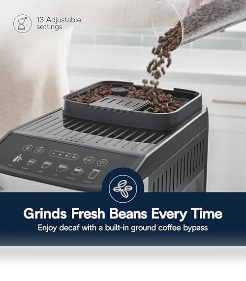 Automatic Espresso & Coffee Machine with Manual Milk Frother — Coffee & Espresso Combos, De'Longhi