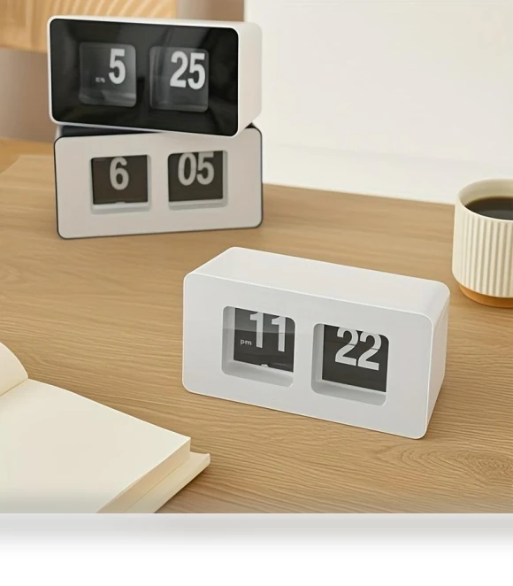 Automatic Flip Alarm Clock with Silent Mechanism — Clocks, Houspace
