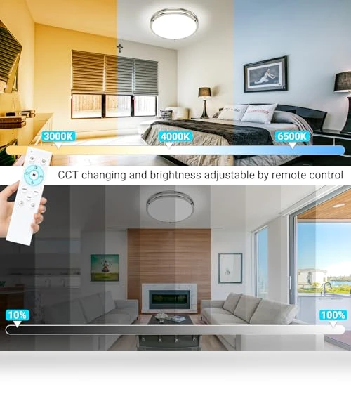 Flush Mount Ceiling Lights with Remote — Overhead Lighting, libtit