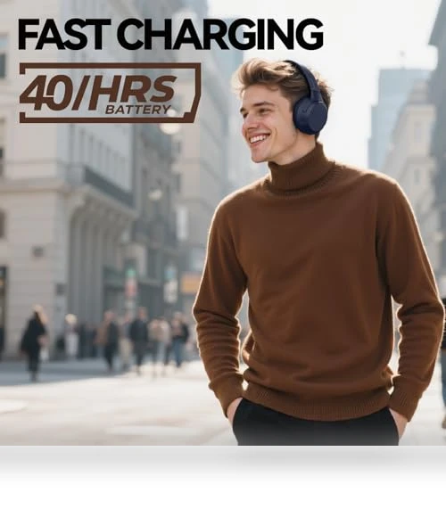 Hybrid Active Noise Cancelling Headphones — Over-Ear Headphones, SunoFi