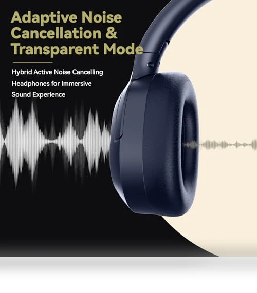 Hybrid Active Noise Cancelling Headphones — Over-Ear Headphones, SunoFi