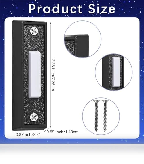 Lighted Doorbell Button — Push Buttons, AUGHOA
