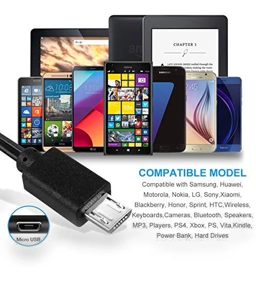 Micro USB Wall Charger with 5ft Power Cord — Charging Solutions, Dericam