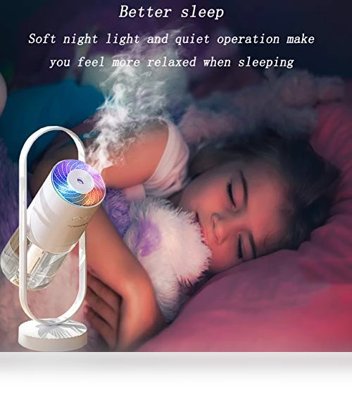 Portable Mini Humidifier with LED Lights — Air Moisturizers, fuliying