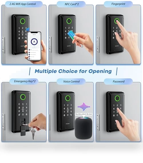 Smart Door Handle Lock with Keypad — Smart Home Security, Evanshow