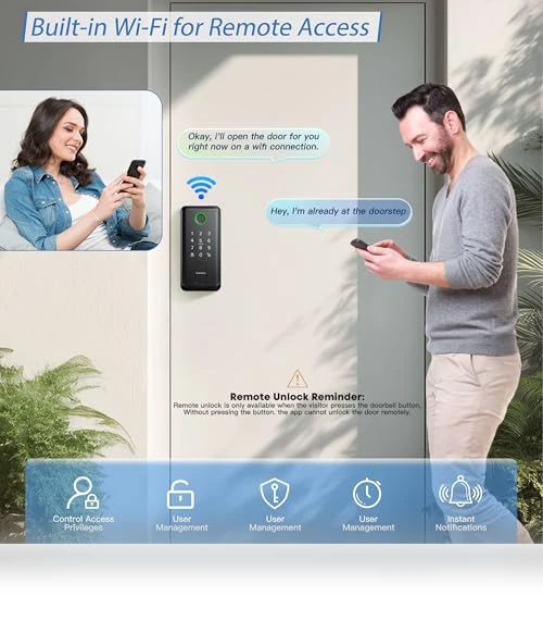 Smart Door Handle Lock with Keypad — Smart Home Security, Evanshow