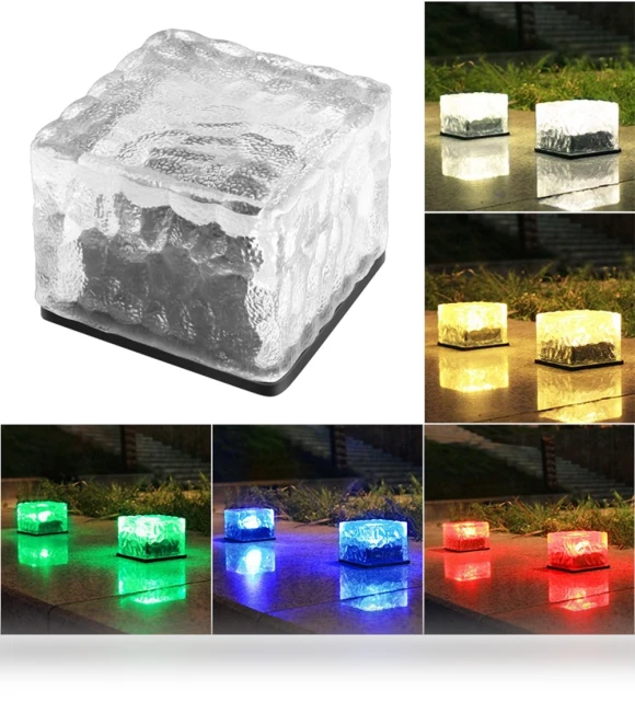 Solar Light Ice Brick Light — Outdoor Security & Flood Lighting, kingroyal