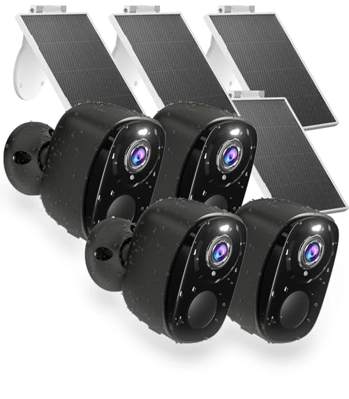 Solar Security Cameras Wireless Outdoor 4Pack — Security Cameras, ELECCTV