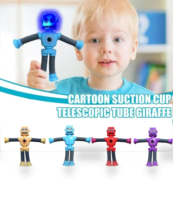 Stretchy Robot Pop Tube Toy — Bath Time Fun, TYUmzkdlop47
